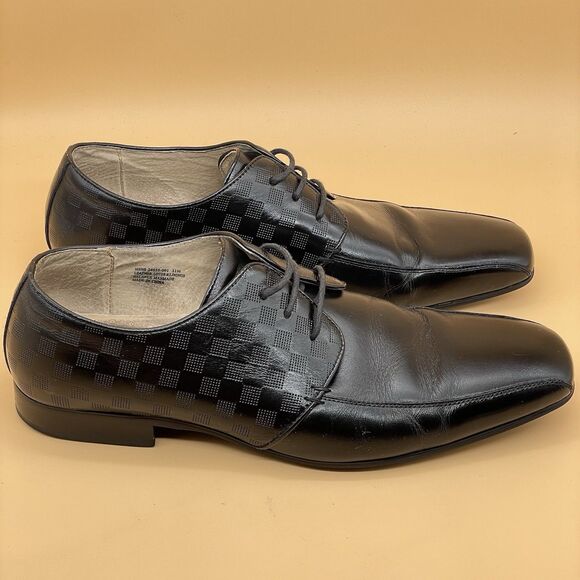 Stacy Adams Oxford Dress Shoes Men’s 11.5M Printed Black Leather 24655 Formal main image 11